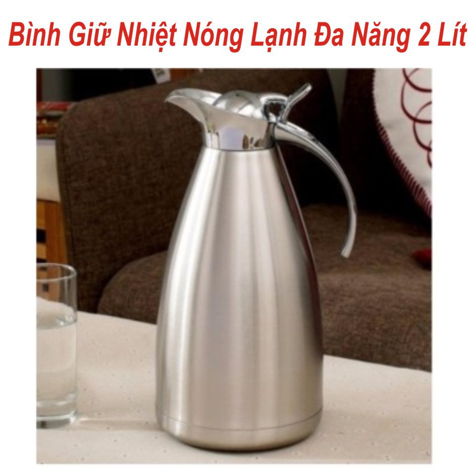 Phích nước giữ nhiệt inox cao cấp 2 lít
