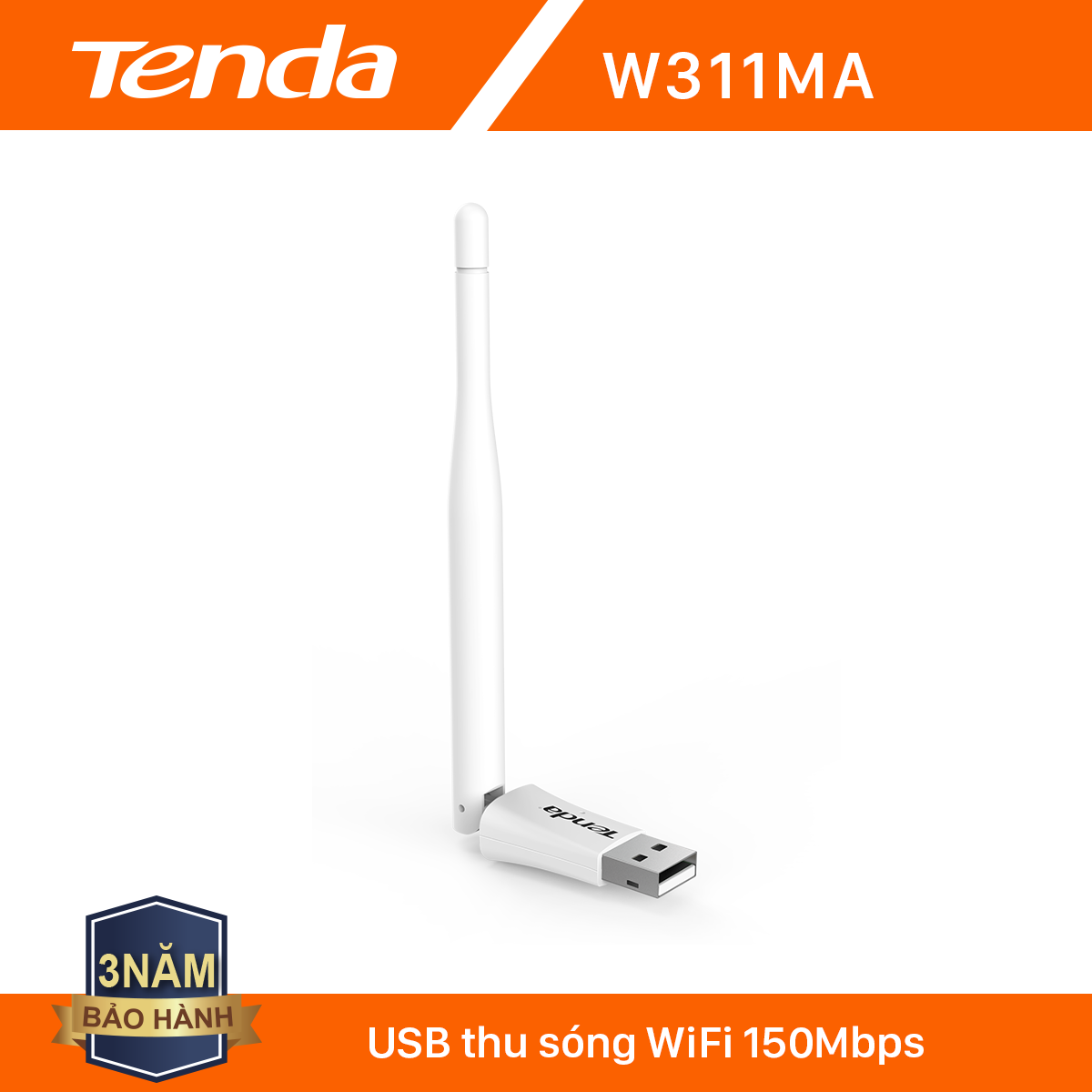 Tenda USB kết nối Wifi W311MA tốc độ 150Mbps - Hãng phân phối chính thức