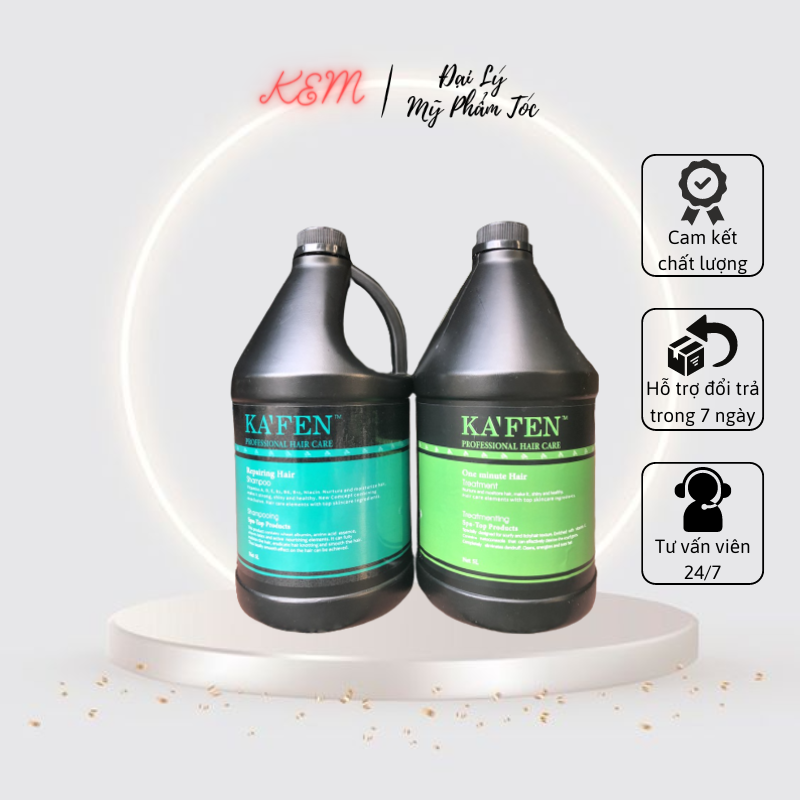 Dầu gội xả can 5l kafen phục hồi tóc - siêu rẻ, siêu mềm mượt kem