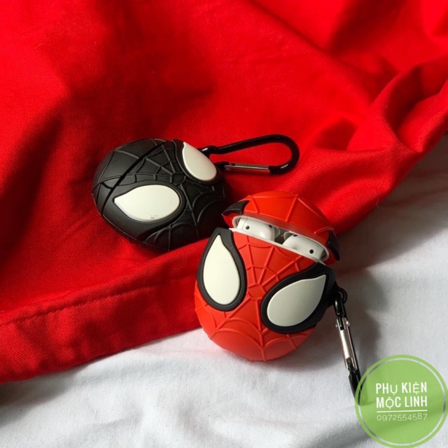 ? Vỏ bọc silicon Airpods 1 2 SPIDER MAN ? cho hộp sạc tai nghe Bluetooth Airpod 2 NGƯỜI NHỆN