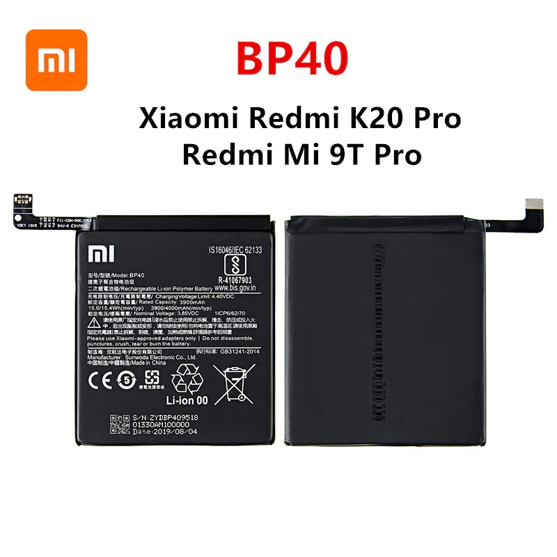 Pin xiaomi bp40 / mi 9t pro / redmi k20 pro - 4000mah