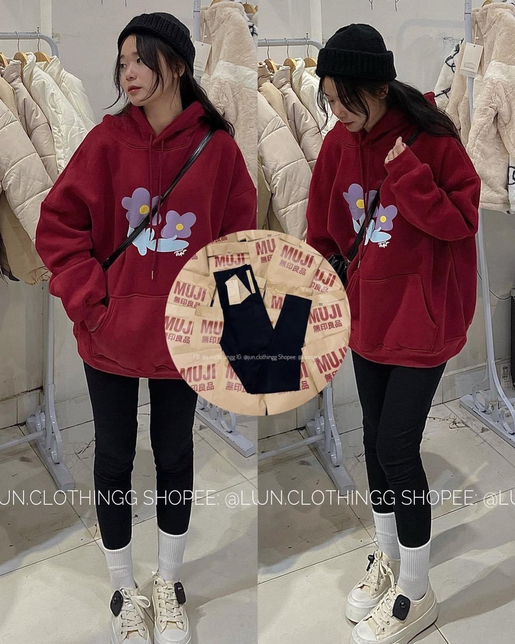 Quần legging Mu/ji xuất dư hàng nhà máy siêu đẹp size SMLXL