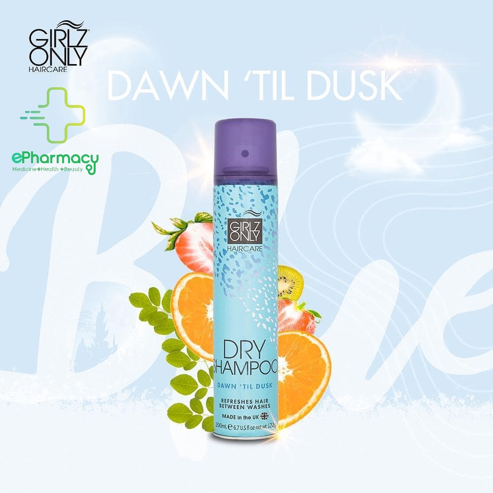 Dầu Gội Khô GIRLZ ONLY Dawn Til Dusk - Girlz Only Dry Shampoo Hair Care (Xanh) 200ml