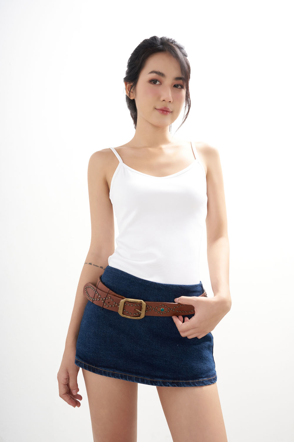 Dottie - áo hai dây vải thun - t0733