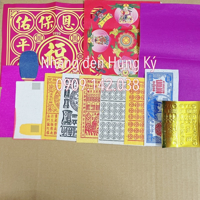 {10 phần} Bộ giấy cúng cửa mùng 2-16 ÂL ít giấy tiền