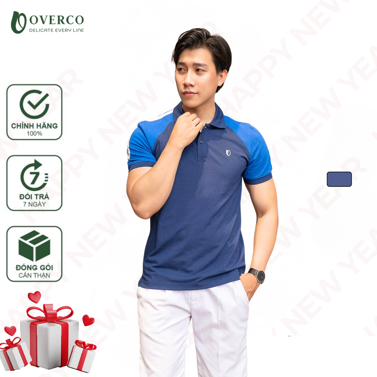 Áo polo nam có cổ cao cấp polo vessel - overco