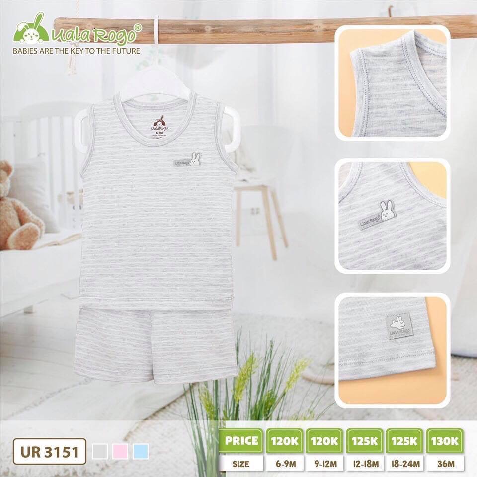 UR3151 - Bộ ba lỗ UalaRogo vải Cotton Organic đang rất được ưa chuộng