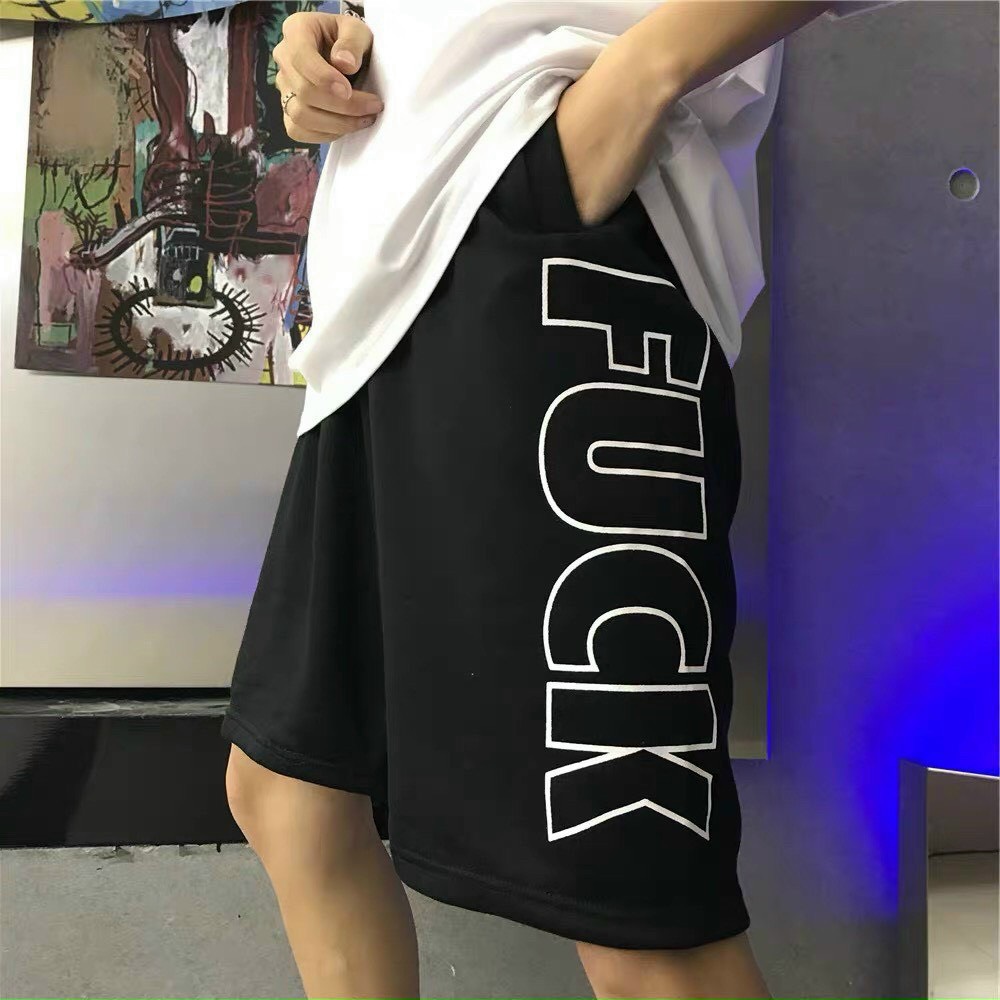 QUẦN LỬNG THUN NAM FROM RỘNG IN CHỮ "FUCK" PHONG CÁCH SÀNH ĐIỆU NĂNG ĐỘNG - SORA STORE