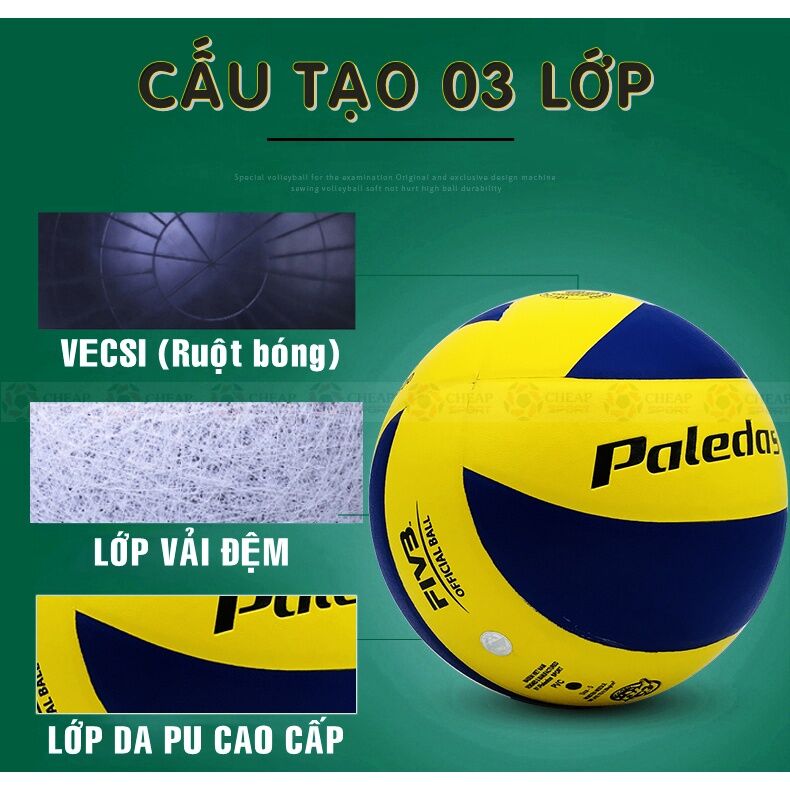 Bóng Chuyền Da Chính Hãng Động Lực Chuẩn Thi Đấu DL 200 - Tặng Kim Bơm - Túi Lưới 4