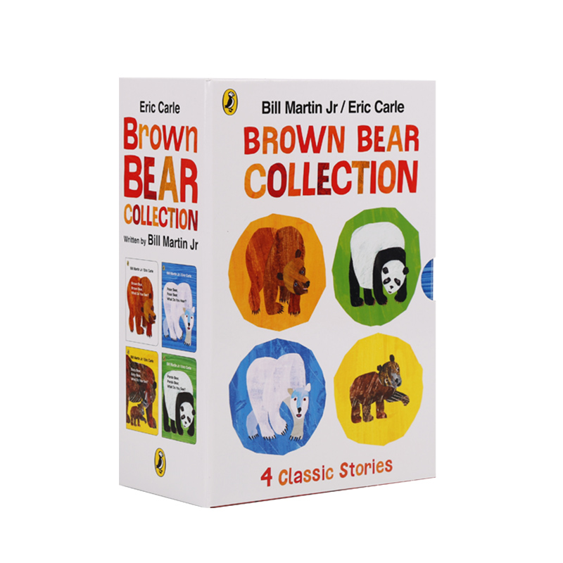 Bộ 4 Cuốn Sách Bộ Sưu Tập Gấu Nâu Của Eric Carle Bằng Tiếng Anh Sách Bìa