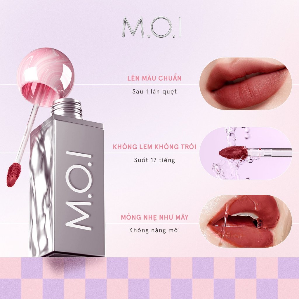 Son Tint Lì Nhẹ Môi M.O.I LOLLIPOPS - Matte Lasting Lip Tint chuẩn màu không lem trôi