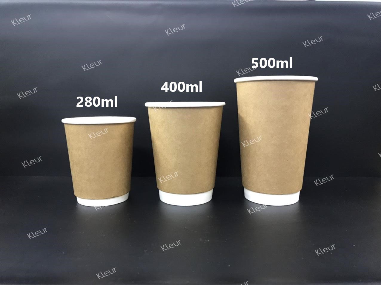 50 Ly giấy Kleur Kraft kèm nắp đủ kiểu đủ size