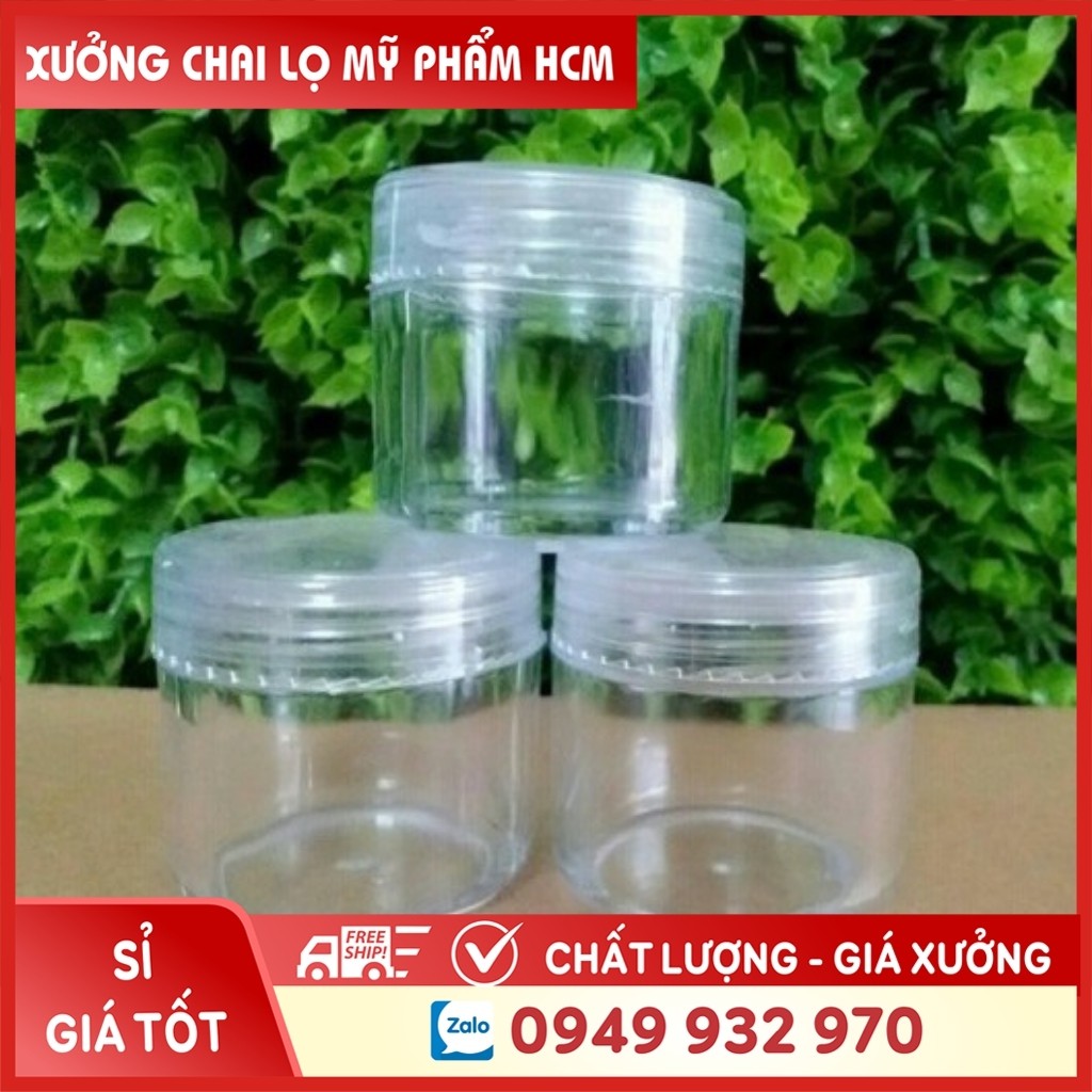 Hủ Nhựa ️ Hủ Nhựa Chiết Mỹ Phẩm Thân Trong Có Lót 50g Dùng Chiết Kem, Chiết Bột, Sang Chiết Mỹ Phẩm Du Lịch