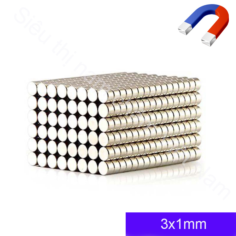 Nam châm 3x1mm set 50v nam châm tròn đường kính 3mm