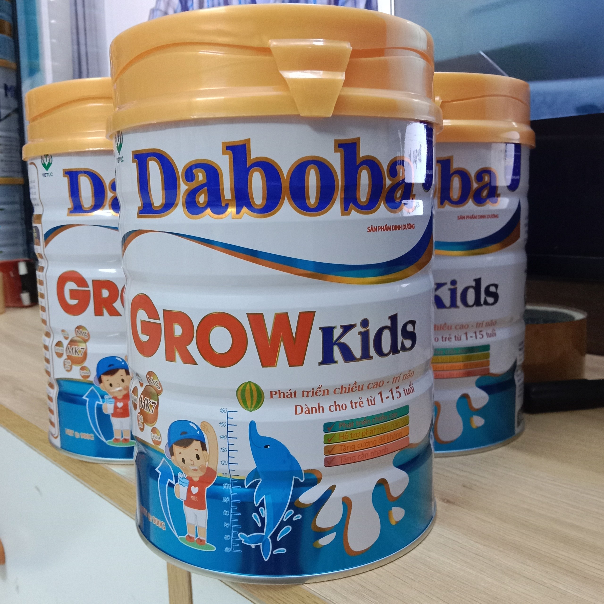 Sữa bột Daboba bổ sung dinh dưỡng tăng trưởng chiều cao, trí não cho trẻ 1-15 tuổi 900g