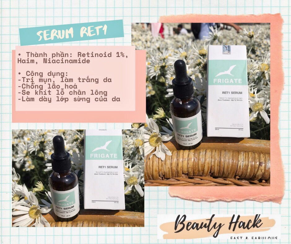 SERUM RET 1 - FRIGATE - CHỐNG LÃO HÓA, GIẢM MỤN, SE KHÍT LỖ CHÂN LÔNG, TÀN NHANG
