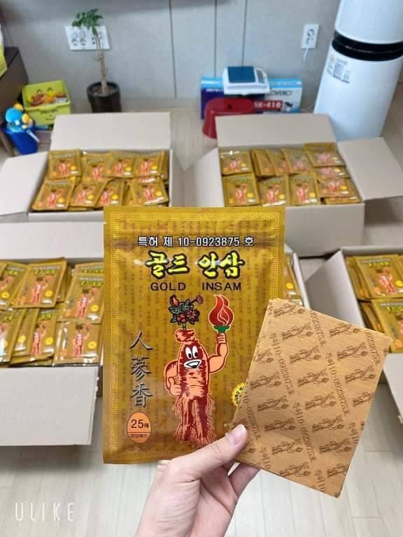 CAO DÁN HỒNG SÂM GOLD INSAM Hàn Quốc gói 25m