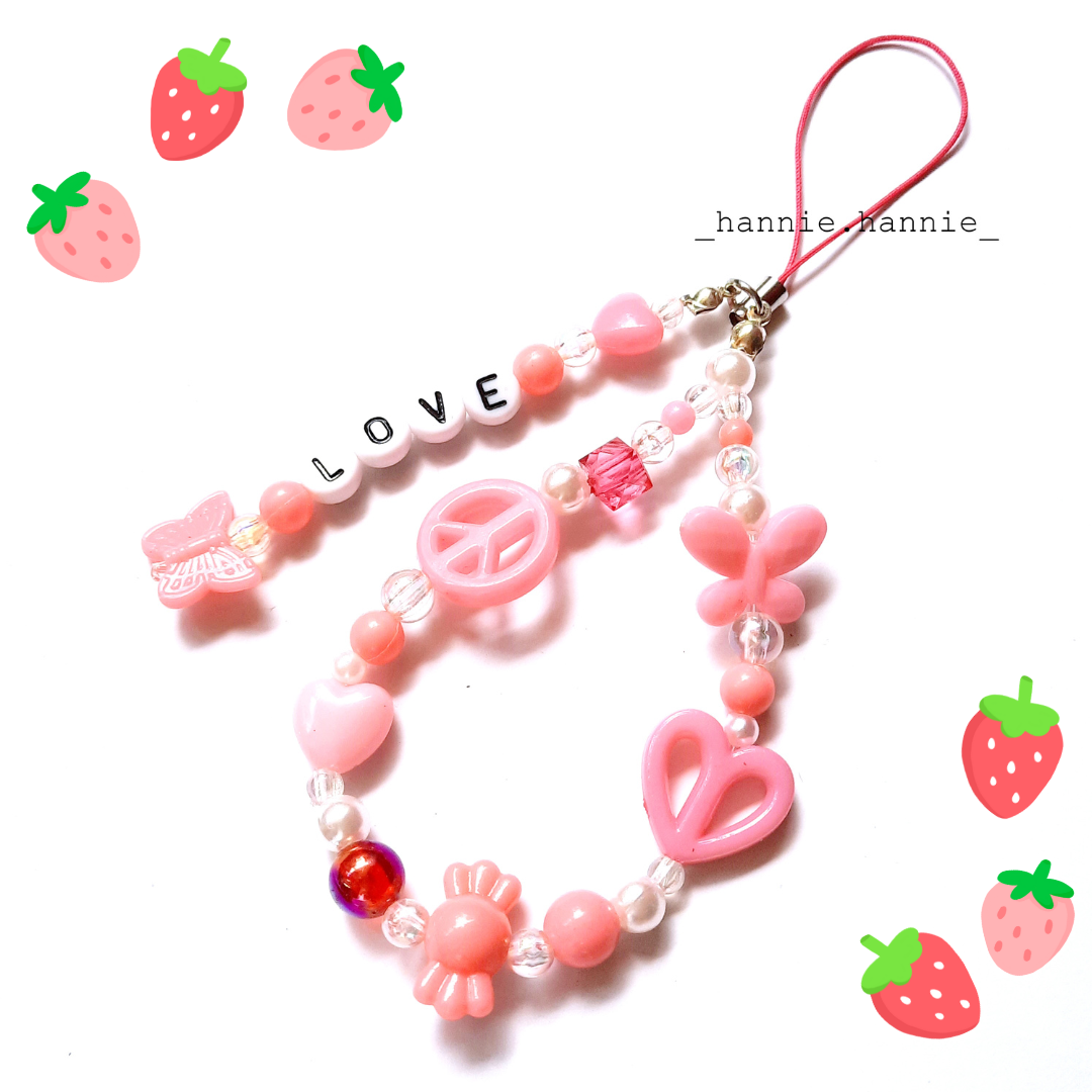 💗 MEIMEI 💗 - Móc khóa charm nhựa custom tên - Keychain dây treo balo chìa khóa điện thoại handmade