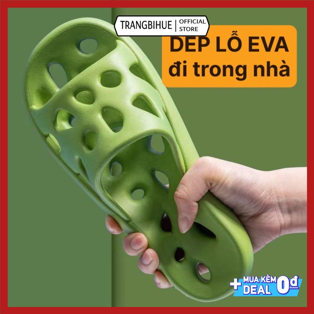 Dép Lỗ Eva Siêu Nhẹ Đi Trong Nhà Tắm Nhà Vệ Sinh