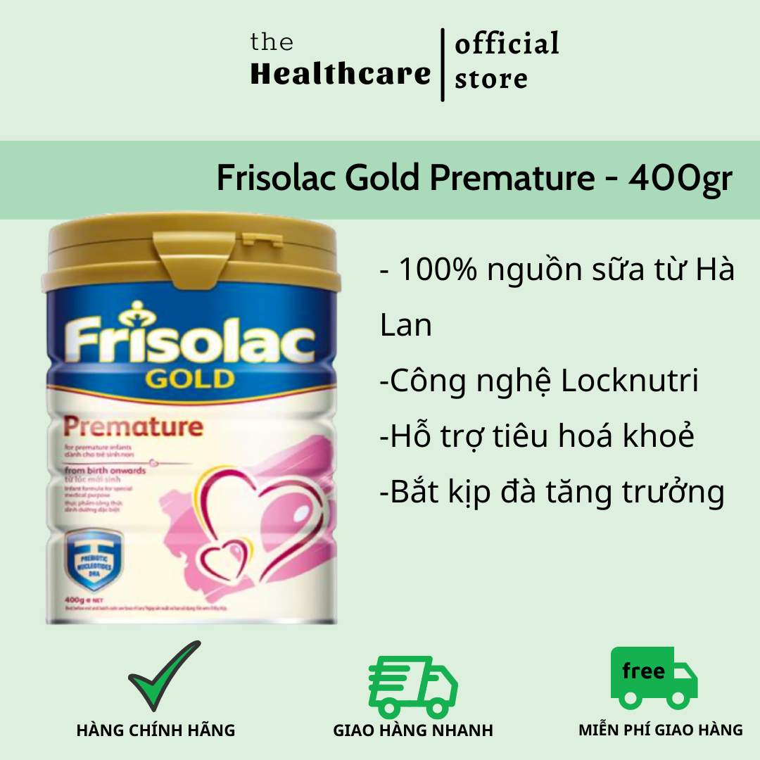 Sữa bột Frisolac Gold Premature lon 400gr