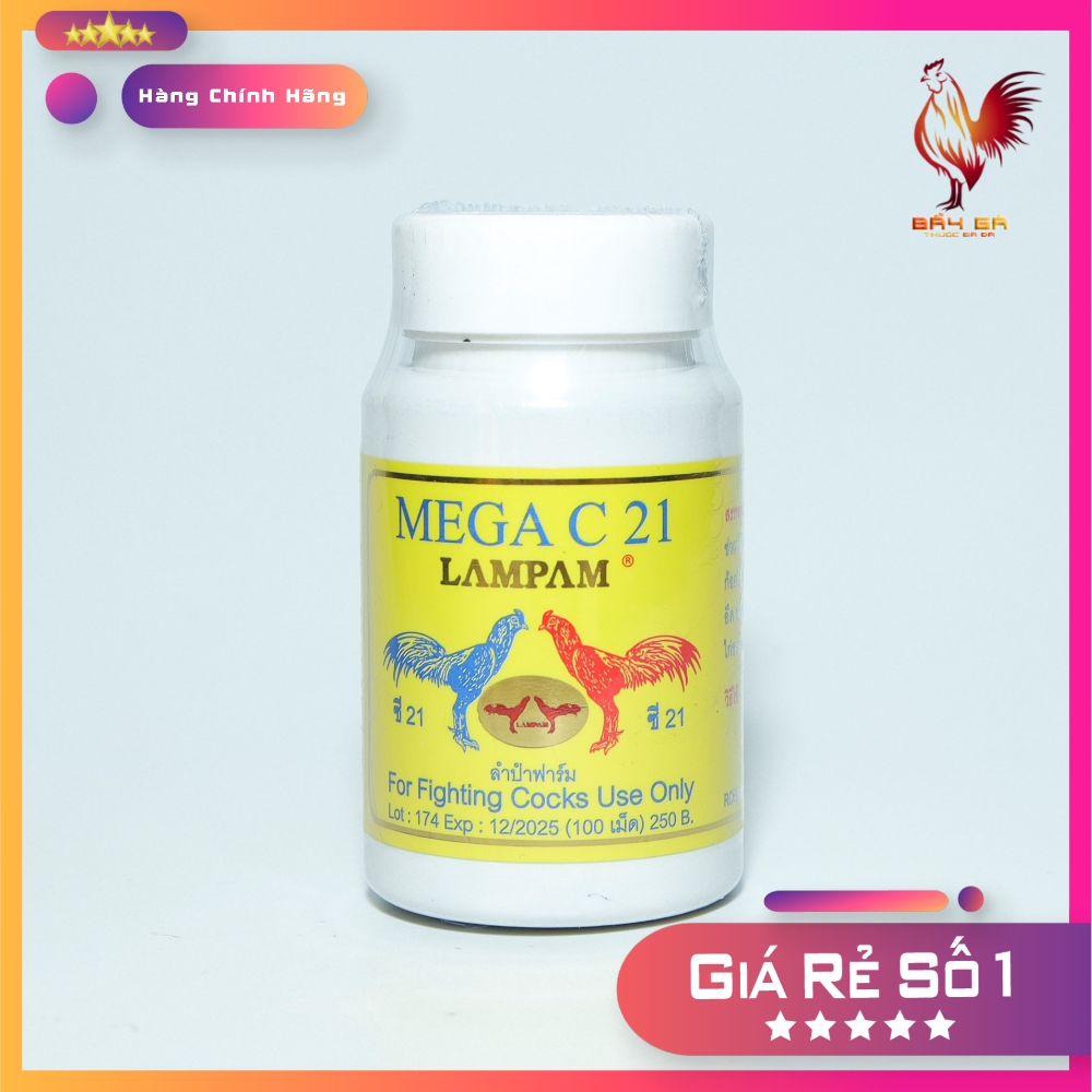 Mega c21 - nở cơ, tăng bo, bồi bổ gân cốt cho gà 100 viên