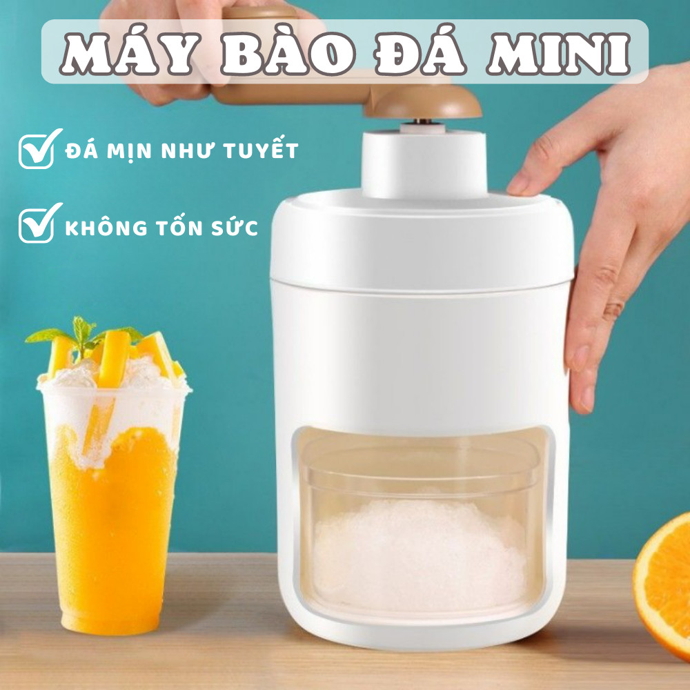  MÁY BÀO ĐÁ MINI BẰNG TAY - MÁY XAY ĐÁ TUYẾT QUAY BẰNG TAY ĐA NĂNG CHO GIA ĐÌNH - MÁY XAY ĐÁ BÀO LÀM BINSU SIRO TRÁI CÂY - MÁY BÀO ĐÁ TUYẾT CHẤT LIỆU ABS LƯỠI THÉP KHÔNG GỈ 