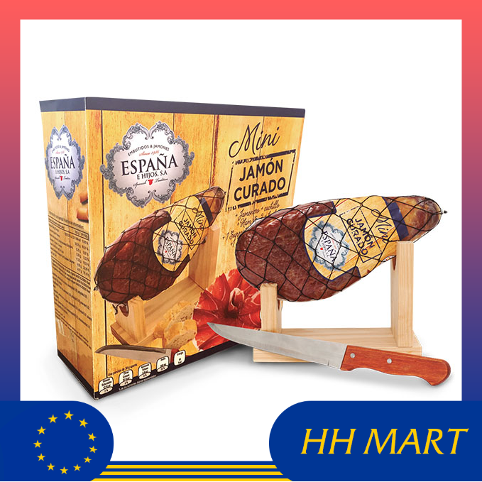 Quà biếu tết - đùi heo muối mini jamon curado espana tây ban nha 1kg