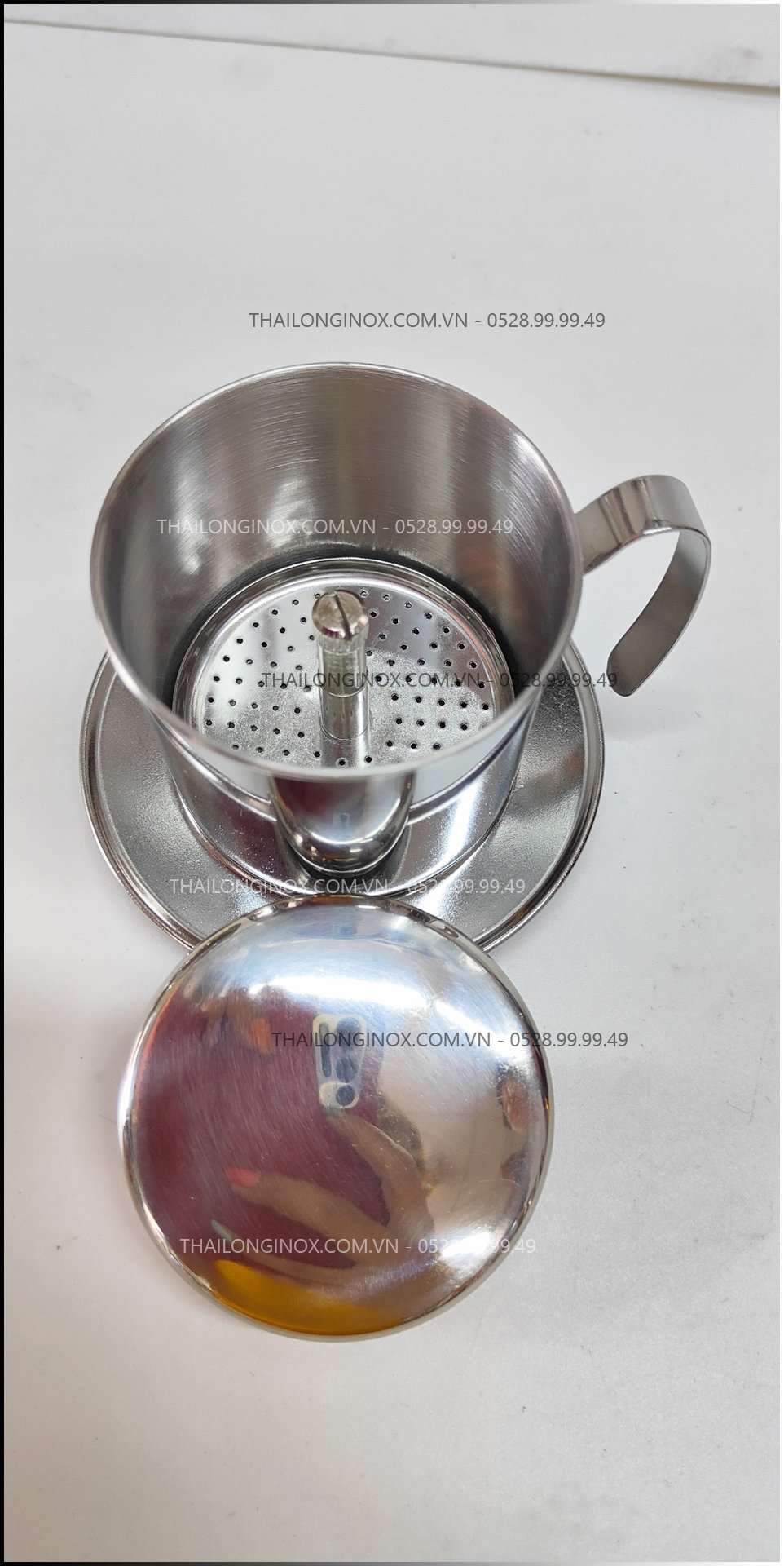 Phin caffe inox 304 mạ vàng