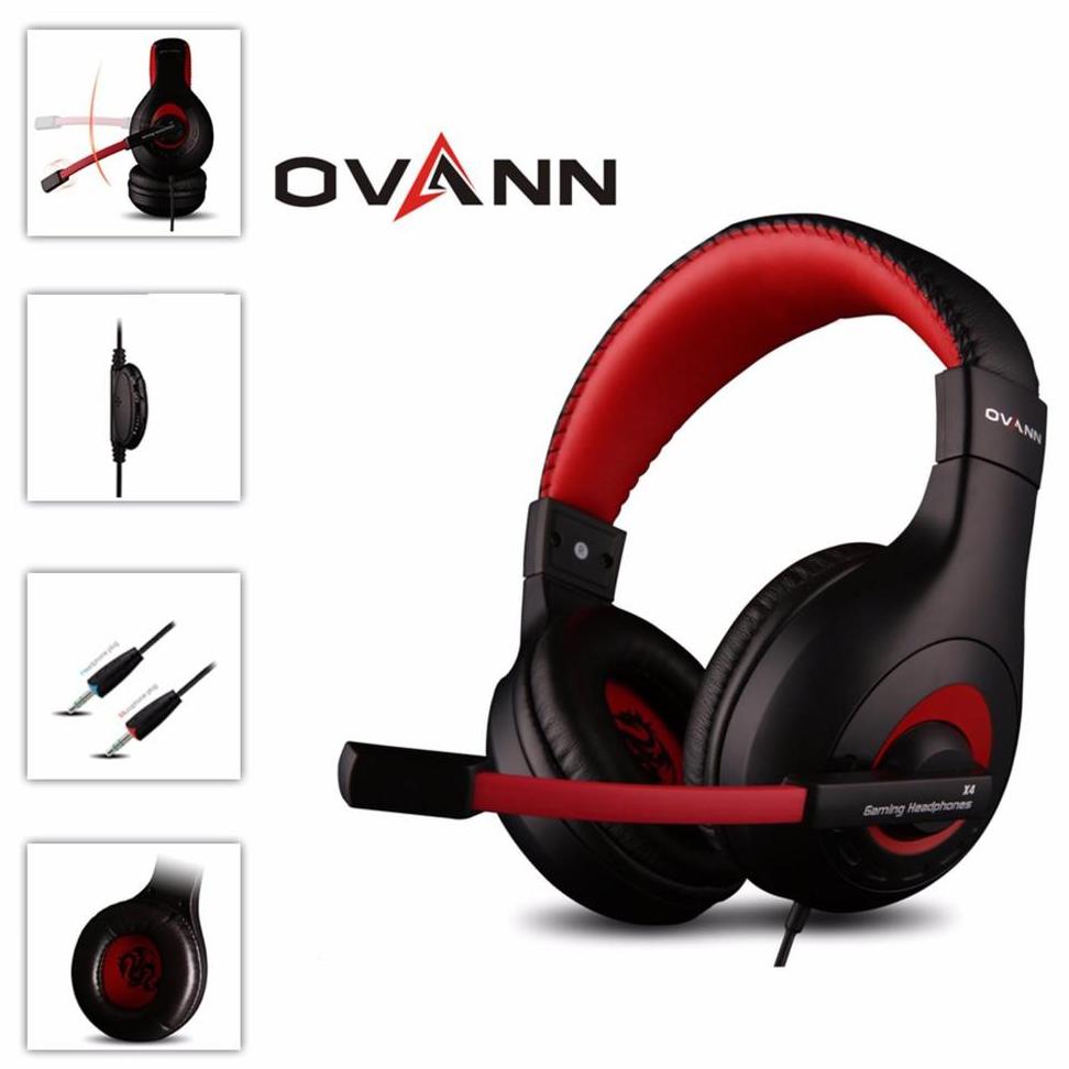 Tai nghe chuyên Game chụp tai Ovann X4 (Đen phối đỏ) .