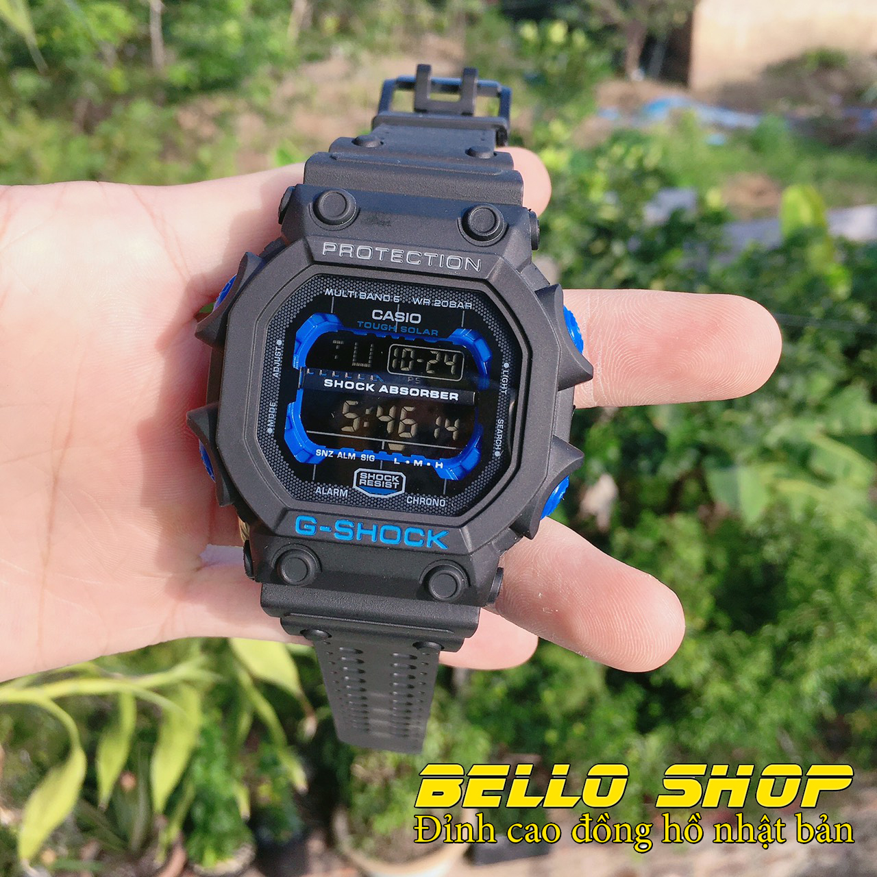 Đồng hồ nam G-Shock GX-56 ĐEN XANH DƯƠNG thể thao nam nữ, Chống nước 200M,Tặng kèm pin dự phòng, Bảo hành 12 tháng  - BELLO STORE