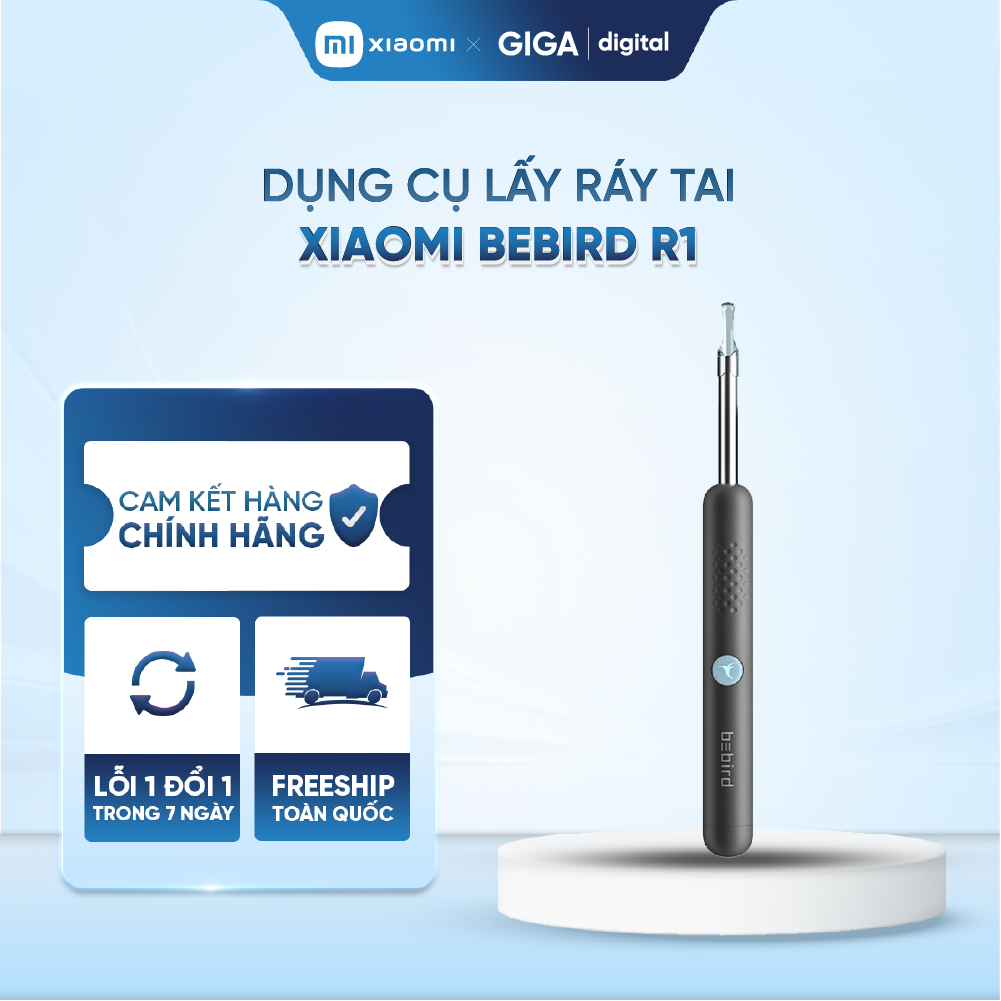 [ Hỏa tốc HN - HCM ]   Dụng cụ lấy ráy tai Xiaomi Bebird R1 có đèn LED và camera | Cây lấy ráy tai chuyên nghiệp có camera | Dụng cụ nội soi tai Xiaomi