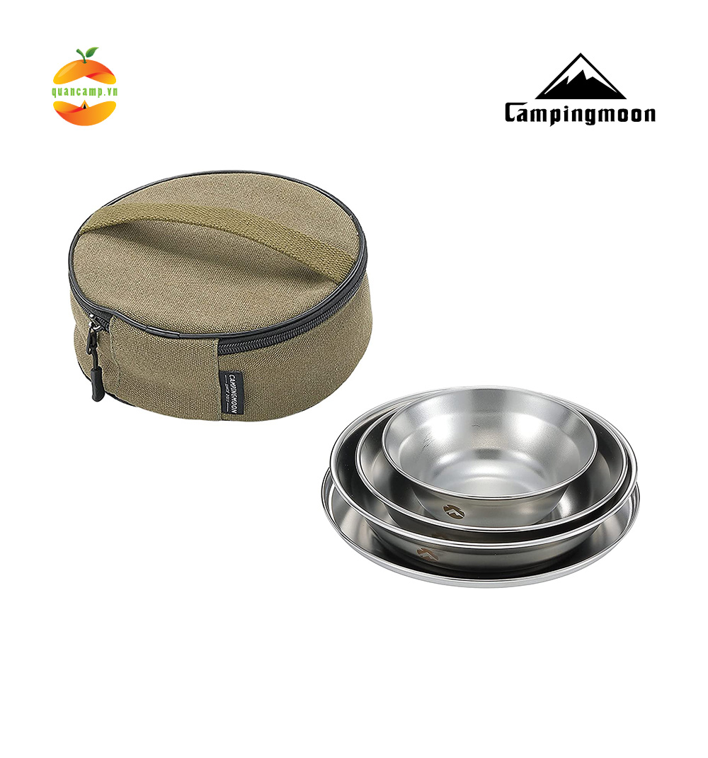 Bộ bát chén đĩa inox Campingmoon S395-1S