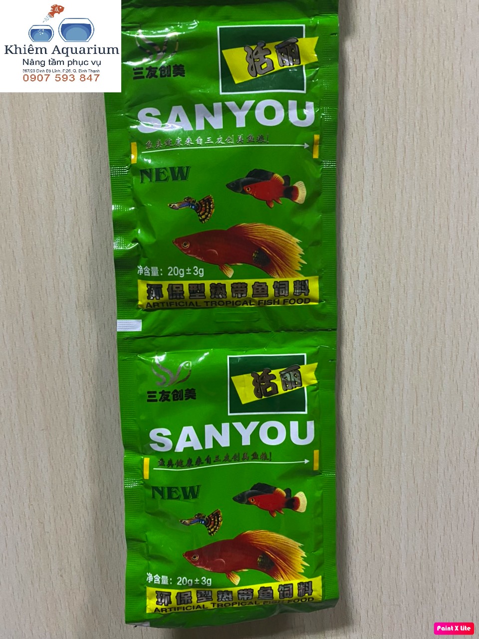 Thức ăn cho cá 7 màu, guppy, betta, tôm tép cảnh 20g