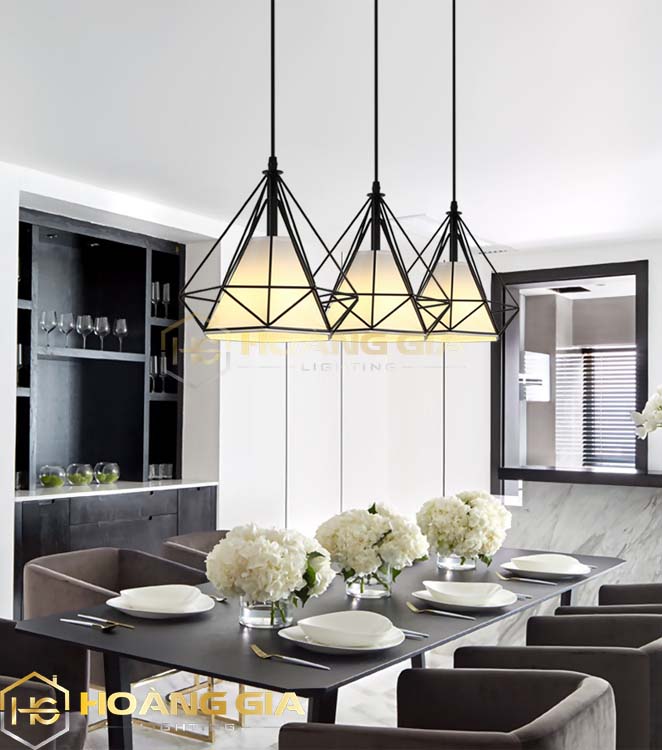 Đèn thả - đèn thả trần kim cương kèm bóng led- tặng kèm bóng led