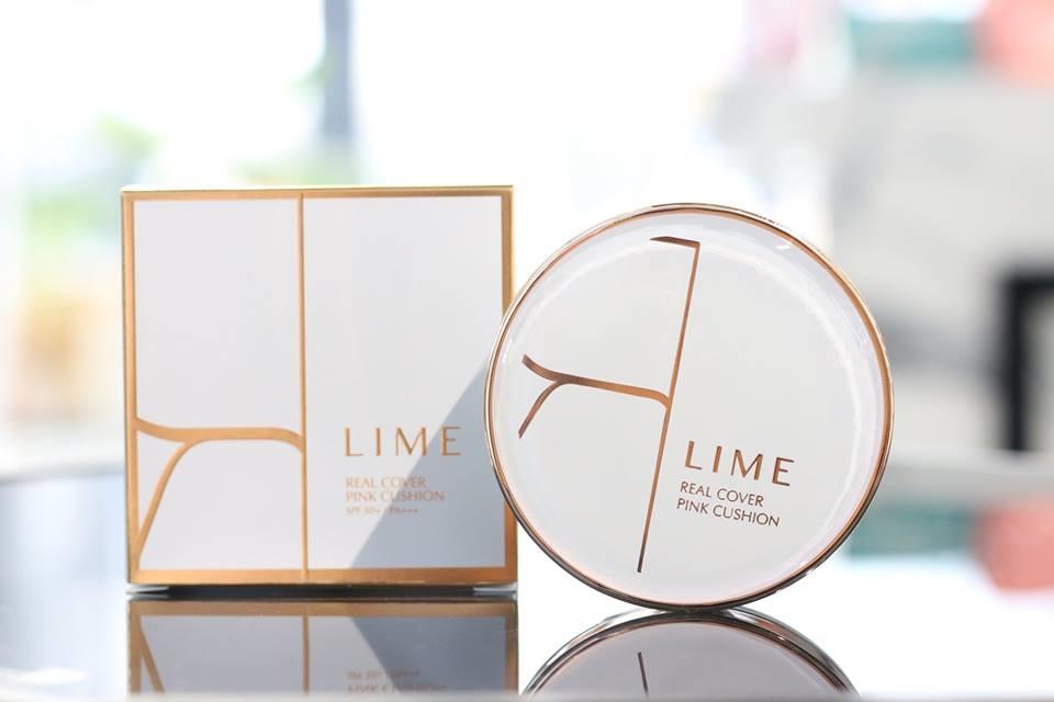 Phấn nước lime real cover pink cushion spf 50+/pa+++