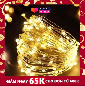 Đèn Led Dùng Pin AA Không Chớp Nháy-Dài 3M 30 Bóng Đèn Led Fairy Light Trang Trí Quấn Cây Decor Mô HÌnh