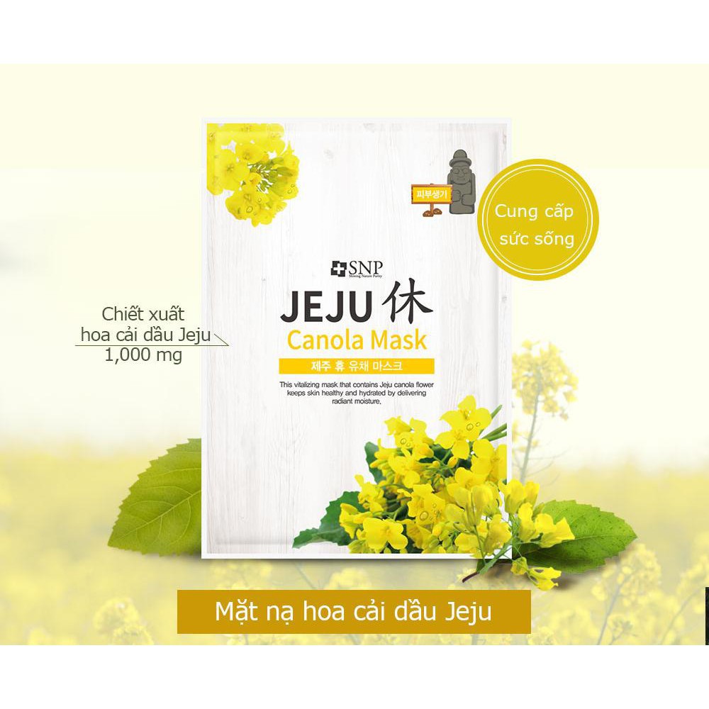 Mặt nạ SNP dưỡng tinh chất hoa Canola Jeju 22ml
