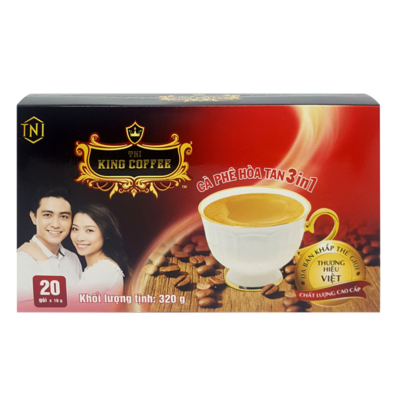 Cà Phê Hòa Tan 3IN1 TNI KING COFFEE - Hộp 20 gói x 16g