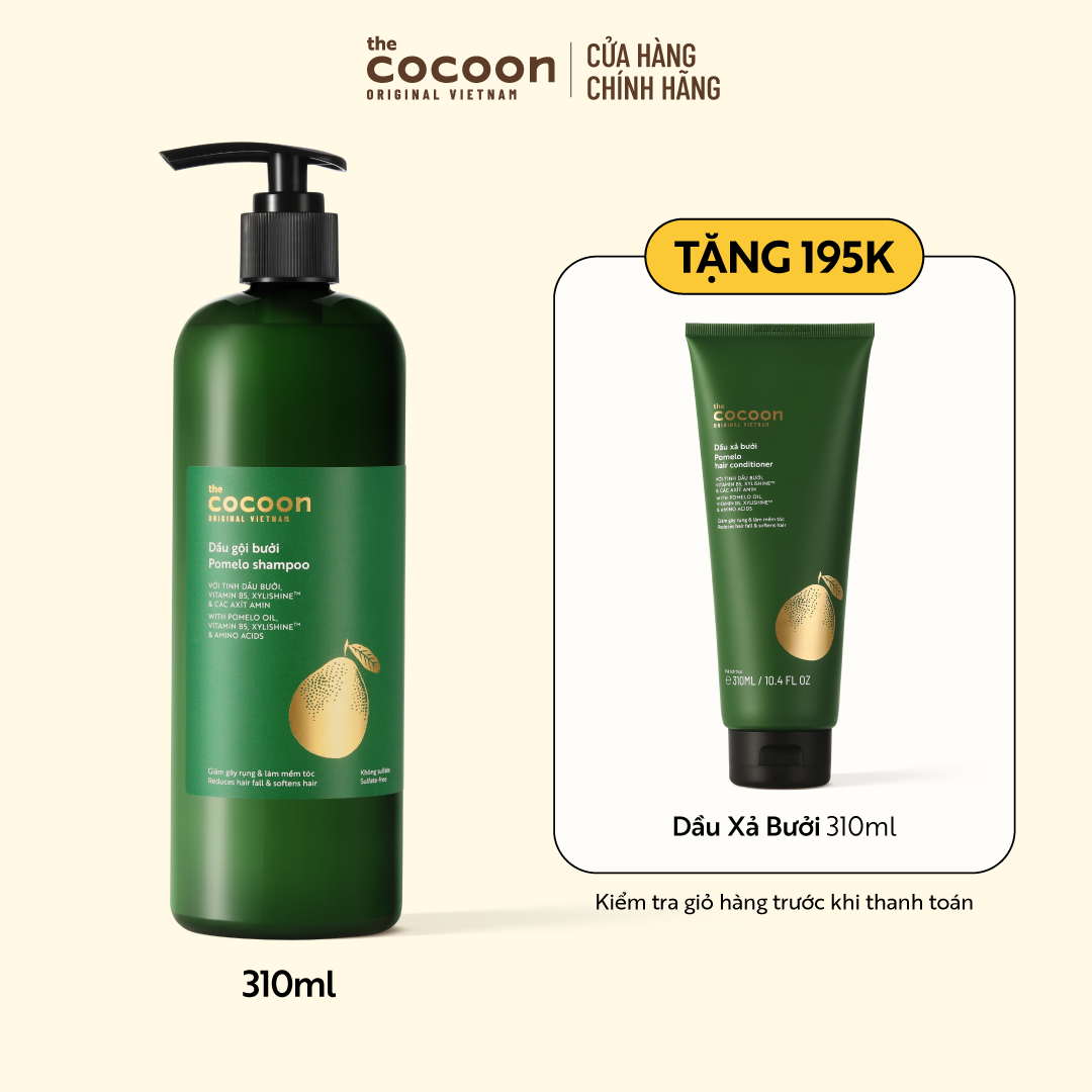 Bigsize- Dầu gội bưởi Cocoon giúp giảm gãy rụng và làm mềm tóc 500ml