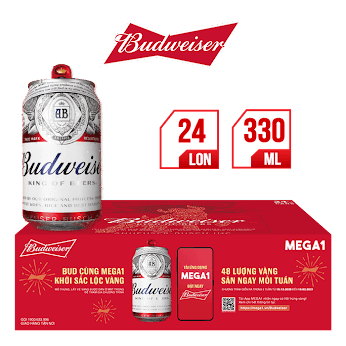 Thùng 24 lon Budweiser