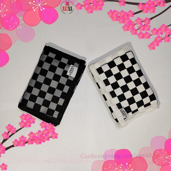 [MỚI 2023] Ví Vải XUXI - Ví Vans Caro Vải Bố In nhiệt Form Đứng Cao Cấp Kiểu Dáng Trẻ Trung Dành Cho Nam Nữ XUVD030