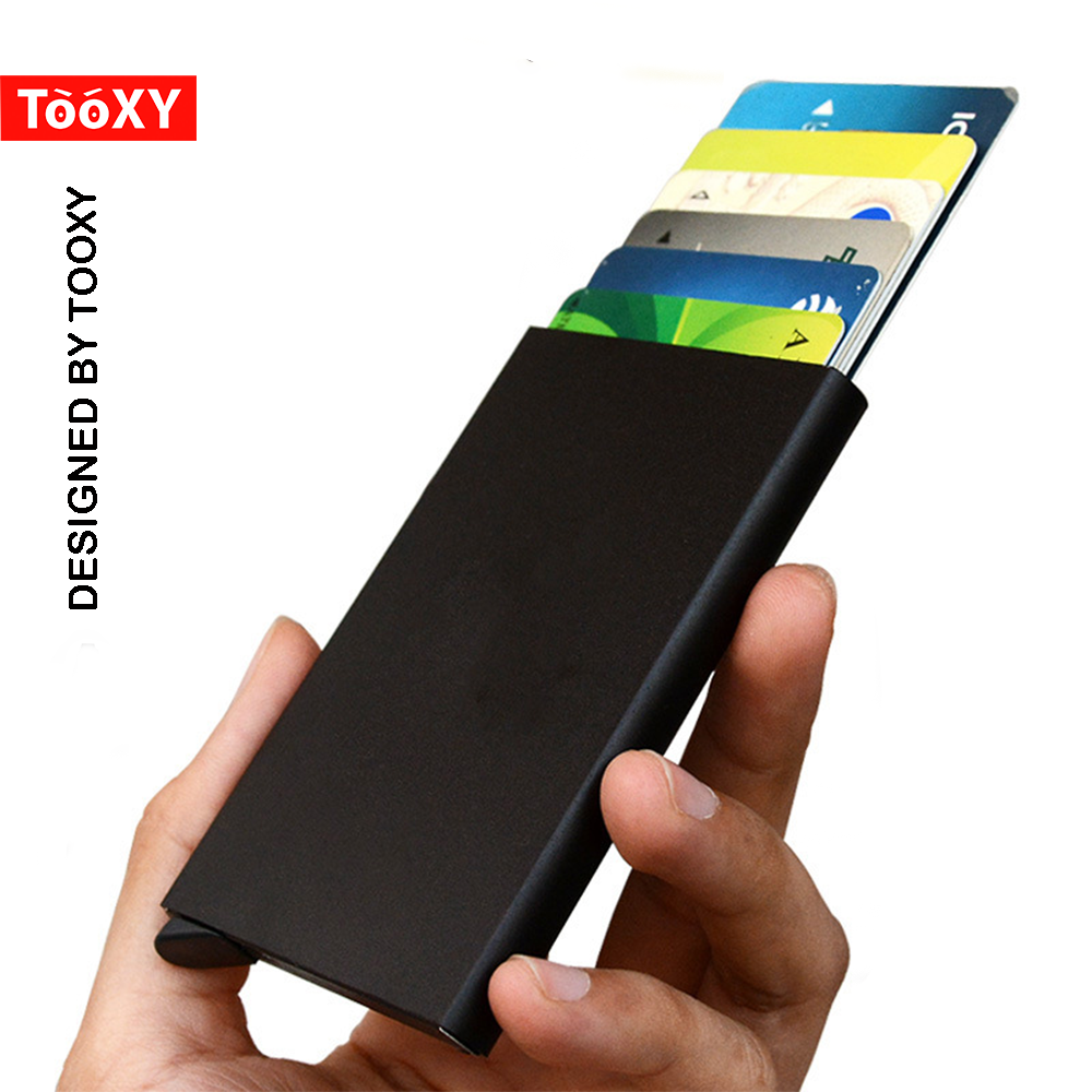 Ví đựng thẻ ATM ngân hàng, Hộp đựng Name Card, chất liệu hợp kim nhôm cao cấp, để 6 thẻ nhựa hoặc danh thiếp