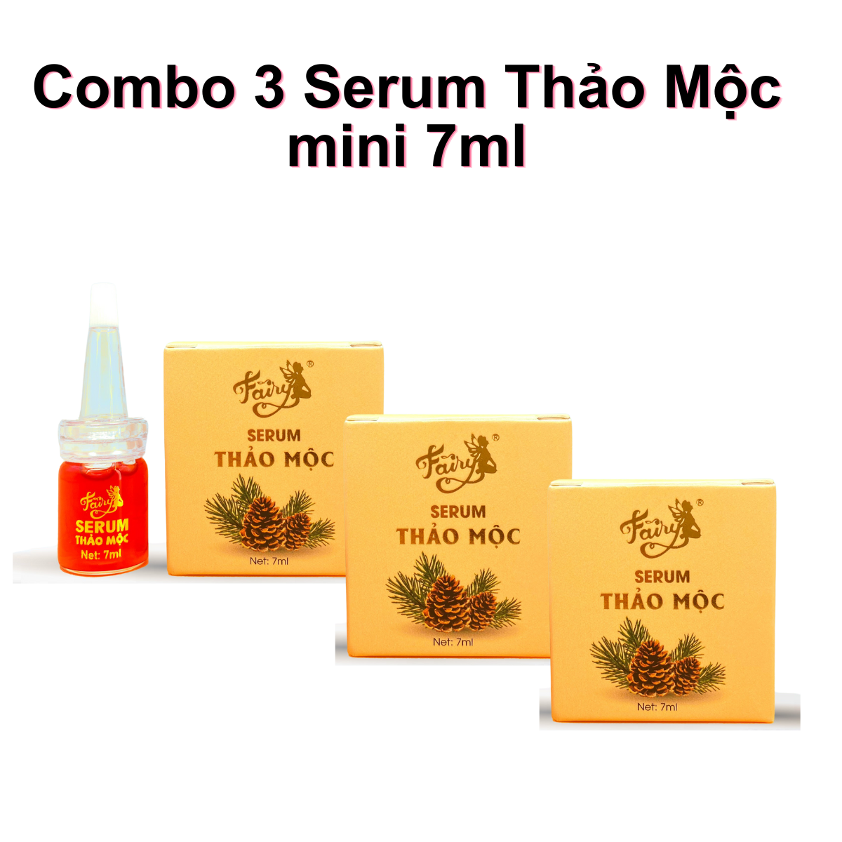 Combo 3 Serum Thảo Mộc Ngừa Nám Fairy mini 7ml