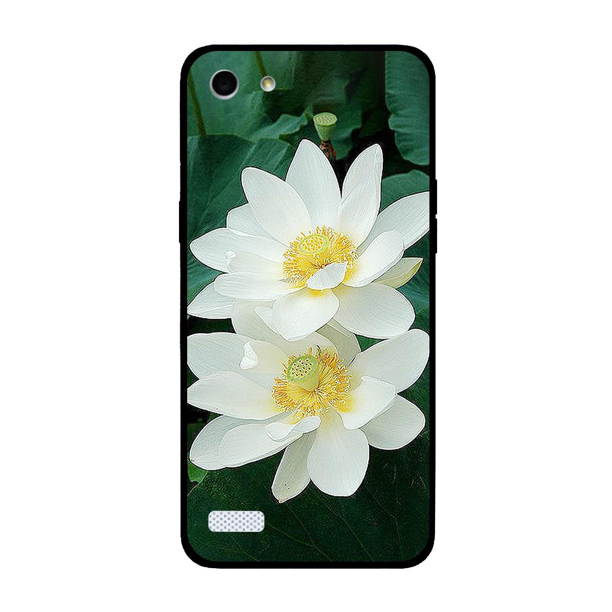 Ốp lưng dành cho điện thoại Oppo A33 Neo7 in họa tiết Hai bông hoa sen trắng