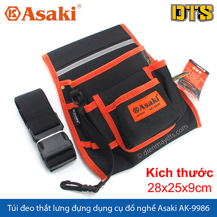 Túi đeo thắt lưng đựng dụng cụ đồ nghề Asaki AK-9986