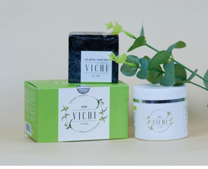 Kem nang lông ViChi Tặng kèm xà phòng than tre hoạt tính