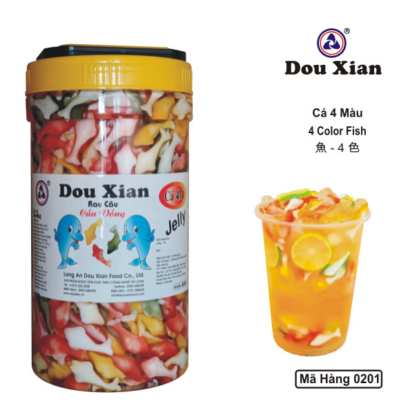 Thạch cá 4 màu dou xian 2,5kg