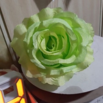 Combo 10 đầu bông hồng vải lụa cai cấp đường kính hoa 10cm