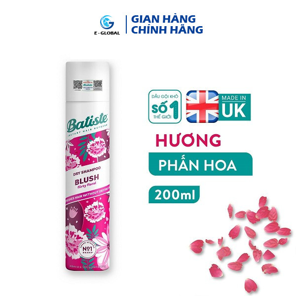 Dầu gội khô batiste dry shampoo 200ml - mùi blush