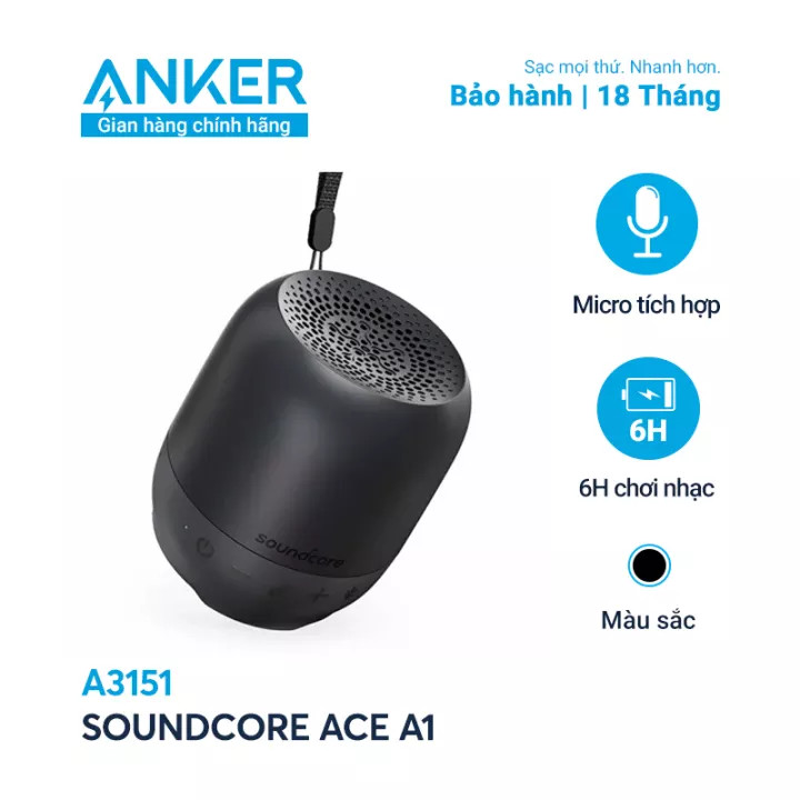 Loa bluetooth soundcore ace a1 - a3151 bảo hành 18 tháng anker việt nam
